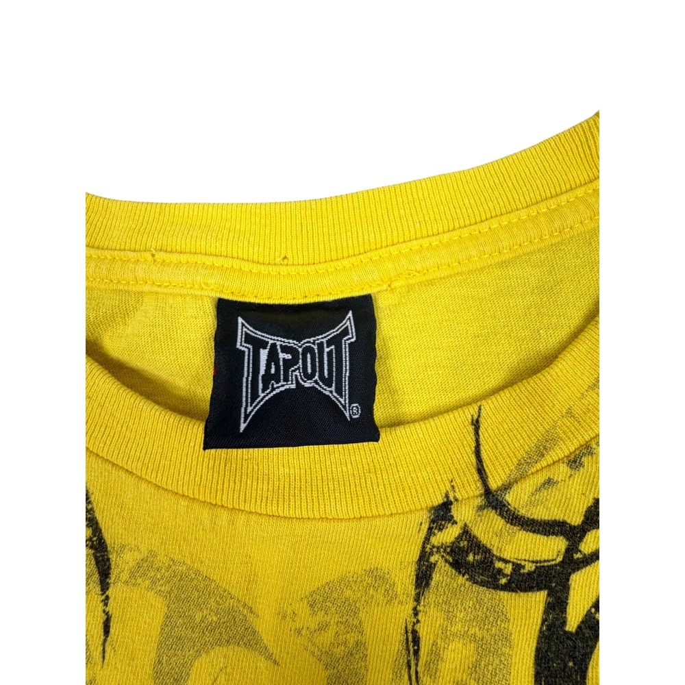 Vintage Tapout T Shirt Mens Yellow Graphic MMA Size XXL - Picture 6 of 8
